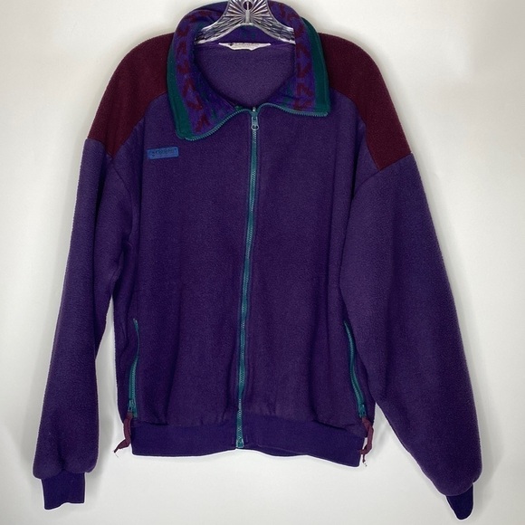 Vintage Columbia Bugaboo Purple Fleece Jacket Size XL - Picture 1 of 6